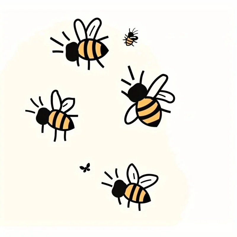 1pc Cute Honeybee Waterproof Vinyl Sticker Weatherproof Decal for Motorcycle Car Laptop Home Appliance Decor