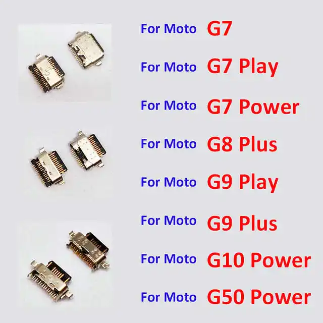 10szt Dla Motorola Moto G6 G7 G8 G9 G10 G50 Plus Play Power G100 One Fusion Port ładowania USB Wtyczka dokująca Ładowarka Złącze Gniazdo