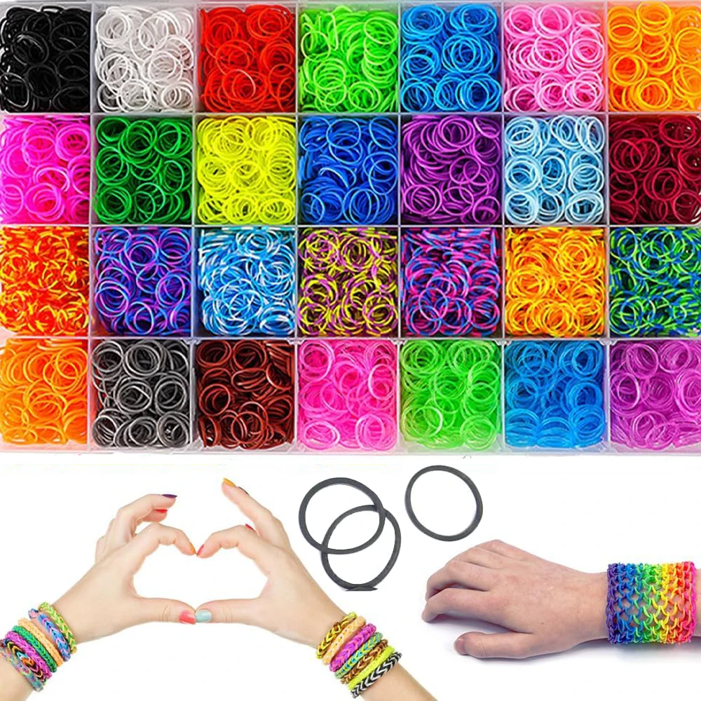 Jewelry Making Kit For Kids - 600pcs Loom Rubber Bands Kit Bracelet