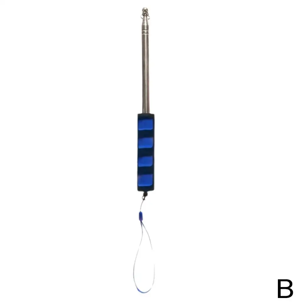 1.6m/5ft Upgrade Telescopic Handheld Flagpole Portable Guide Steel Telescopic Teaching Flagstaff Stick Stainles R1q8