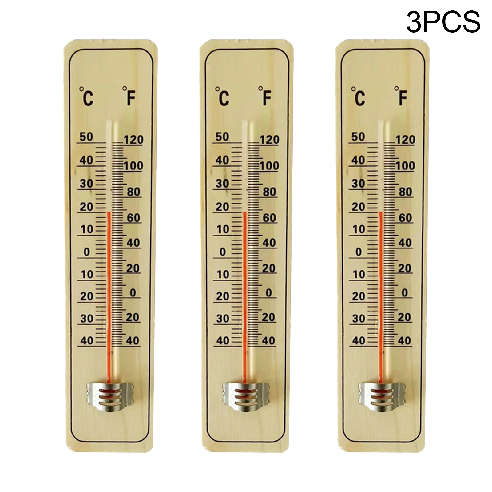 Garden Décor Wooden Thermometer Home Yard Wooden 21.5 X 4.8 X 0.8cm Garden Thermometer Wall Mounting Brand New