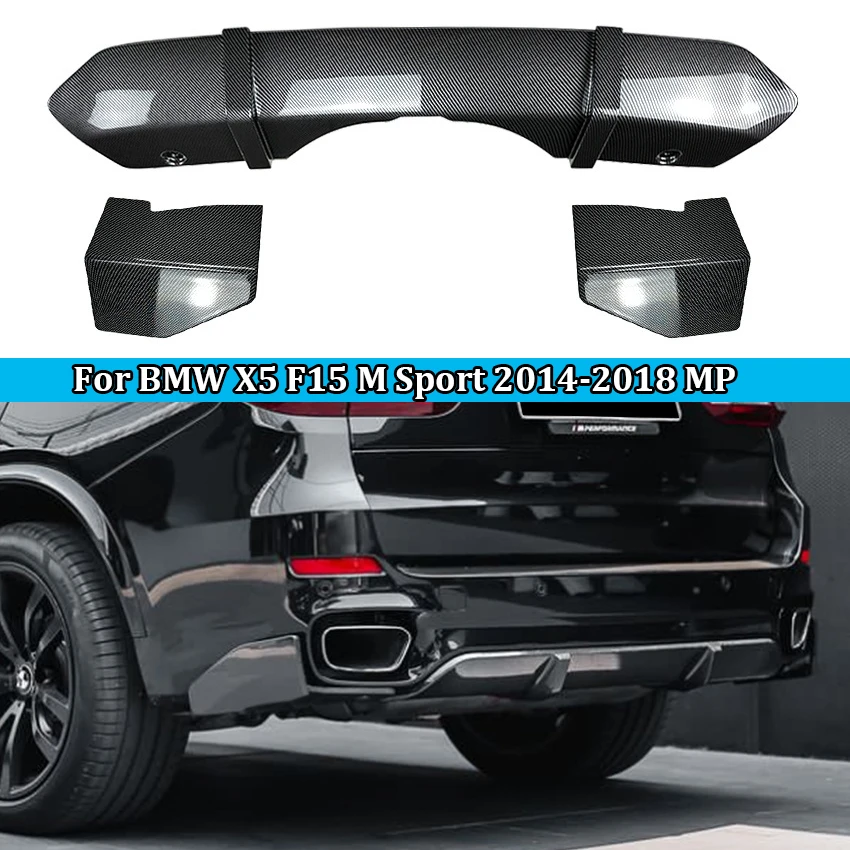 

Rear Bumper Lip Diffuser Spoiler Splitter Protector For BMW X5 F15 M Sport 2014-2018 MP Rear Lip Spoiler Corner Car Accessories