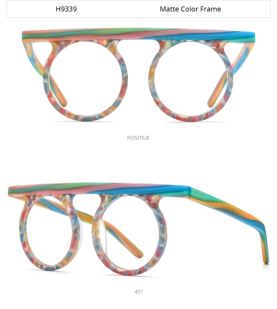 HEPIDEM Acetat Brille Rahmen Männer neue Retro runde quadratische Rhomboid Brille Frauen Nerd Vintage Brillen Brille – Detail 30