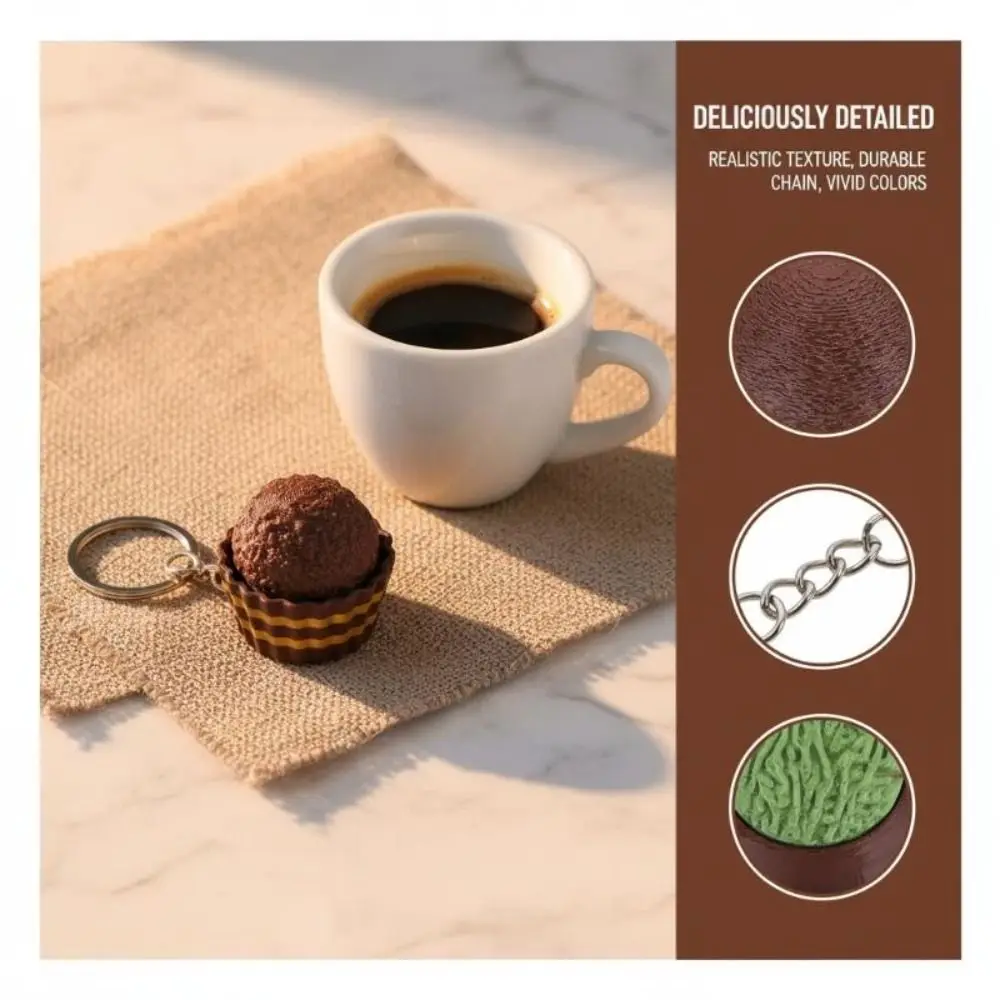Simulated Chocolate Keyboard Fidget Toy Stress Relief 3D Push Sensory Toys Keychain Chocolate Keyboard Clicker for Kids Adults