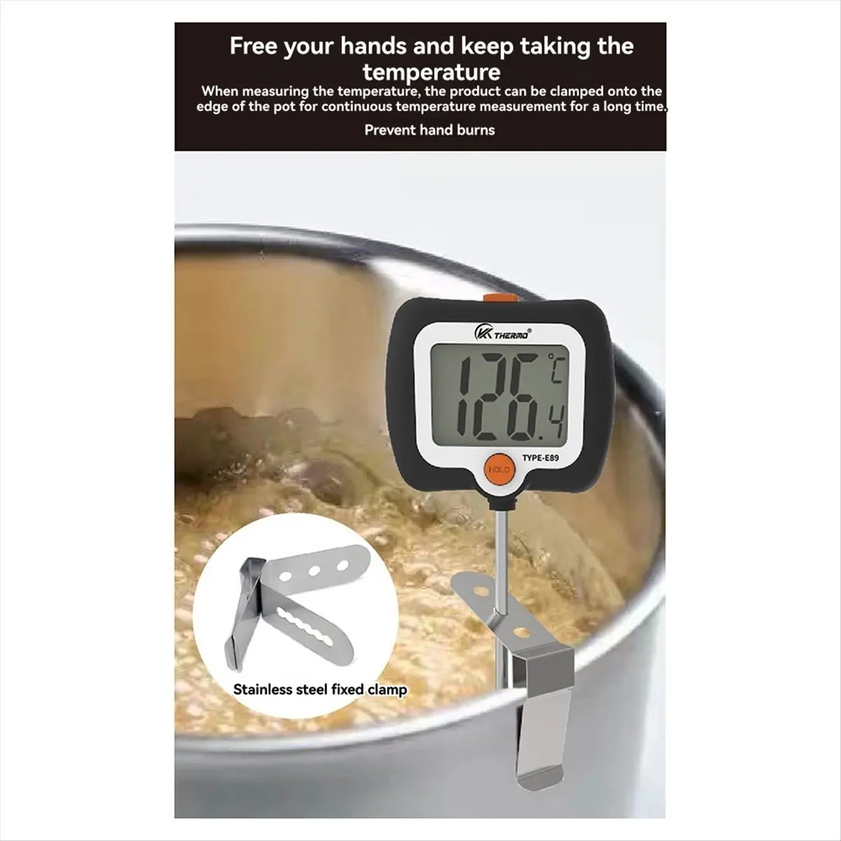 

Цифровой термометр для конфет, кухонный термометр с мгновенным считыванием для приготовления пищи, выпечки, изготовления конфет, ЖК-дисплей, инструмент для выпечки