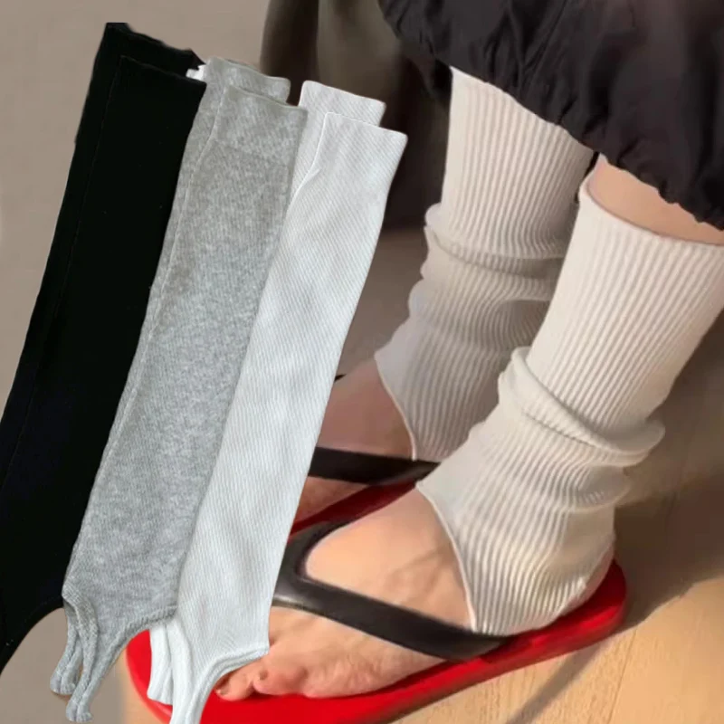 

New Women Lolita Stockings Fashion Solid Color Thin Breathable Simple Long Knee High Socks for Woman Knitted Leg Warmer Leg Calf