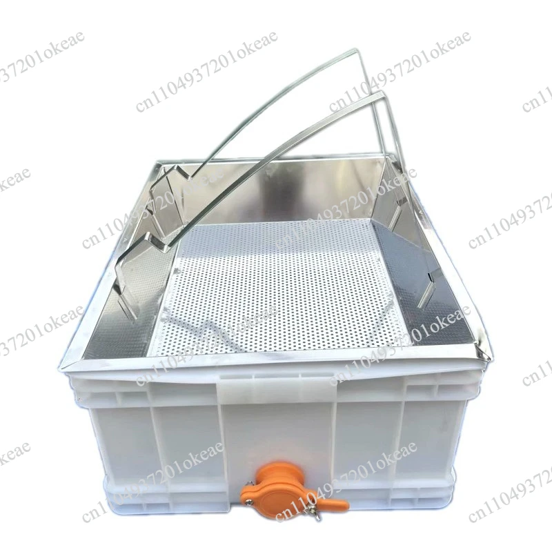 Beekeeping Tools Stainless Steel Multifunctional Cutting Honey 4-piece Set Flow Honey Plate Shelf Plate Flow Honey Bucket