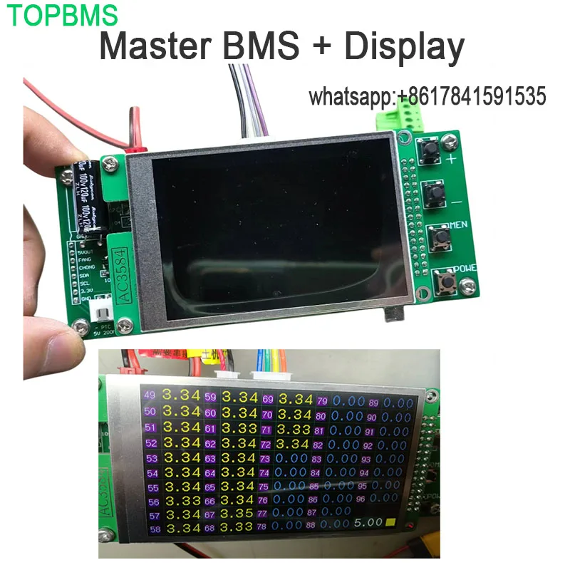 TOPBMS BMS 4S-192S BMS wyświetlacz Bluetooth CANBUS rozładowanie 200A 300A EV magazynowanie energii fotowoltaicznej