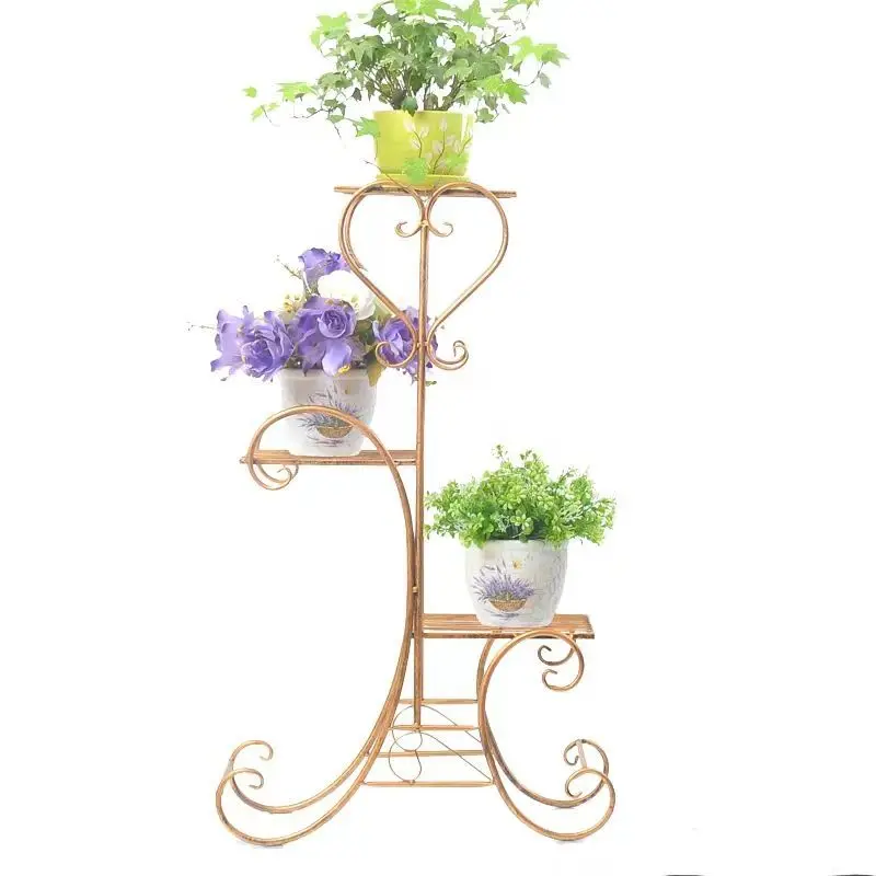 Flower Plant Display Stand Home Garden  Potted Square Flower Metal Shelves Plant Pot Storage Rack Decoration