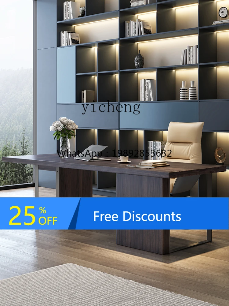 

LYY настольный светильник из цельного дерева, роскошный современный домашний кабинет, итальянский минималистичный компьютерный стол высокого класса