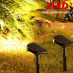 2LEDs RGB Solar Light Outdoors Landscape Spotlights Color Changing 2 In 1 Wireless Waterproof Solar Wall Lamp Patio Garden