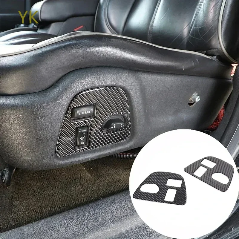 

For Hummer H3 2005-2009 Soft Carbon Fiber Car Seat Adjustment Switch Panel Cover Decorative Sticker Interior Car Accessories