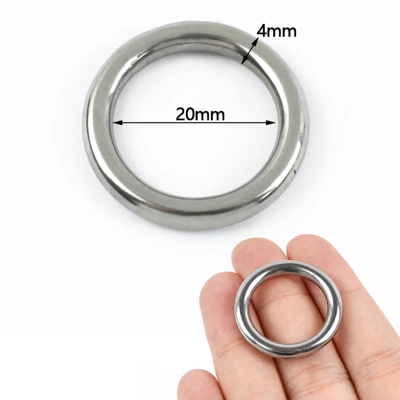 3-5 Stück 15-100mm Edelstahl O-Ringe Metallschnallen für Taschenriemen Verbindungsringe Hundehalsband-Schlaufen DIY Hardware-Zubehör