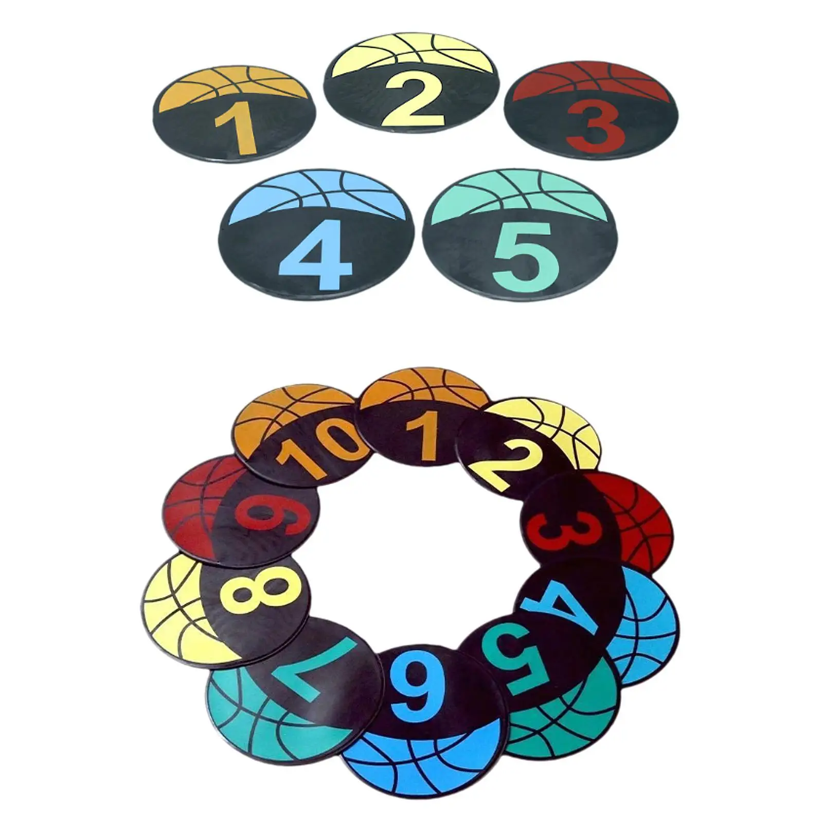 Tikar Latihan Keterampilan Sepak Bola Penanda Lapangan Bermain PVC Penanda Tempat Bola Basket