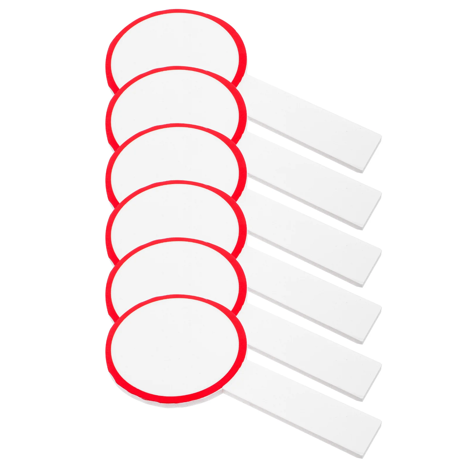 Petits pots à bonbons blancs effaçables à sec, jeu de 2 planches blanches rouges, pour déterminer les ventes aux enchères, paddles pour étudiant et bureau