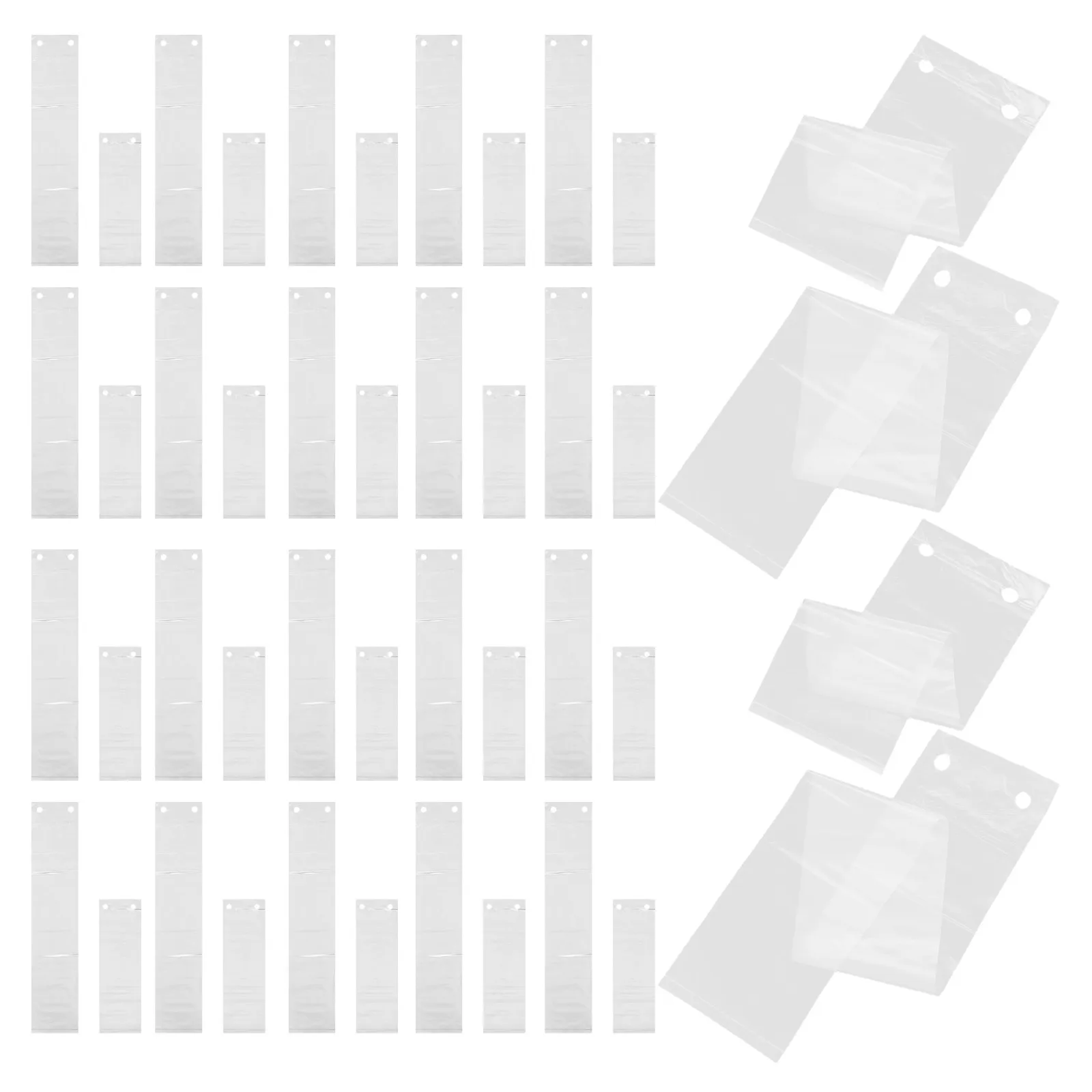 

200pcs Umbrella Bag Transparent PE Automatic Machine Dustproof Moisture Proof Outdoor Furniture Storage Easy Carry Accessory