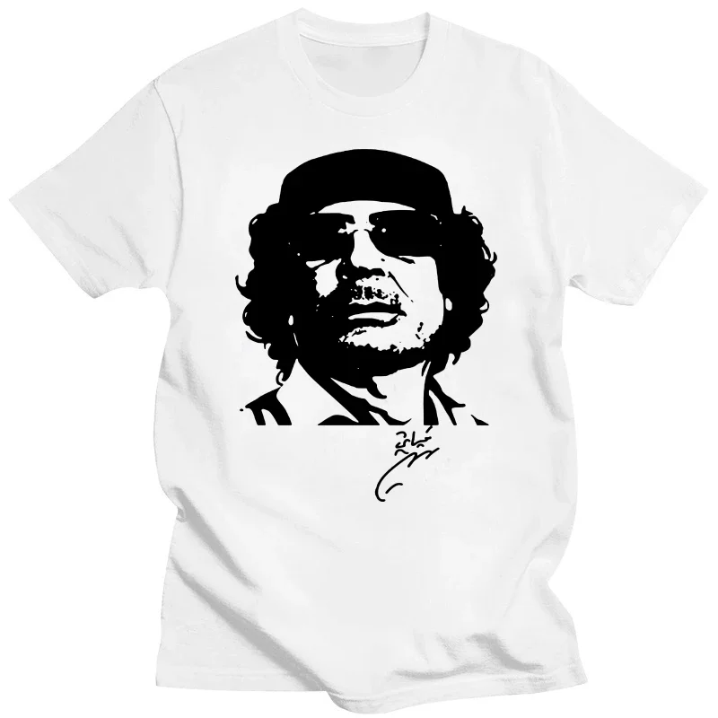 2024 HOT Gaddafi Muammar Al Gathafi Signature I Love Libya T Shirt Tee Large Size Tee Shirt