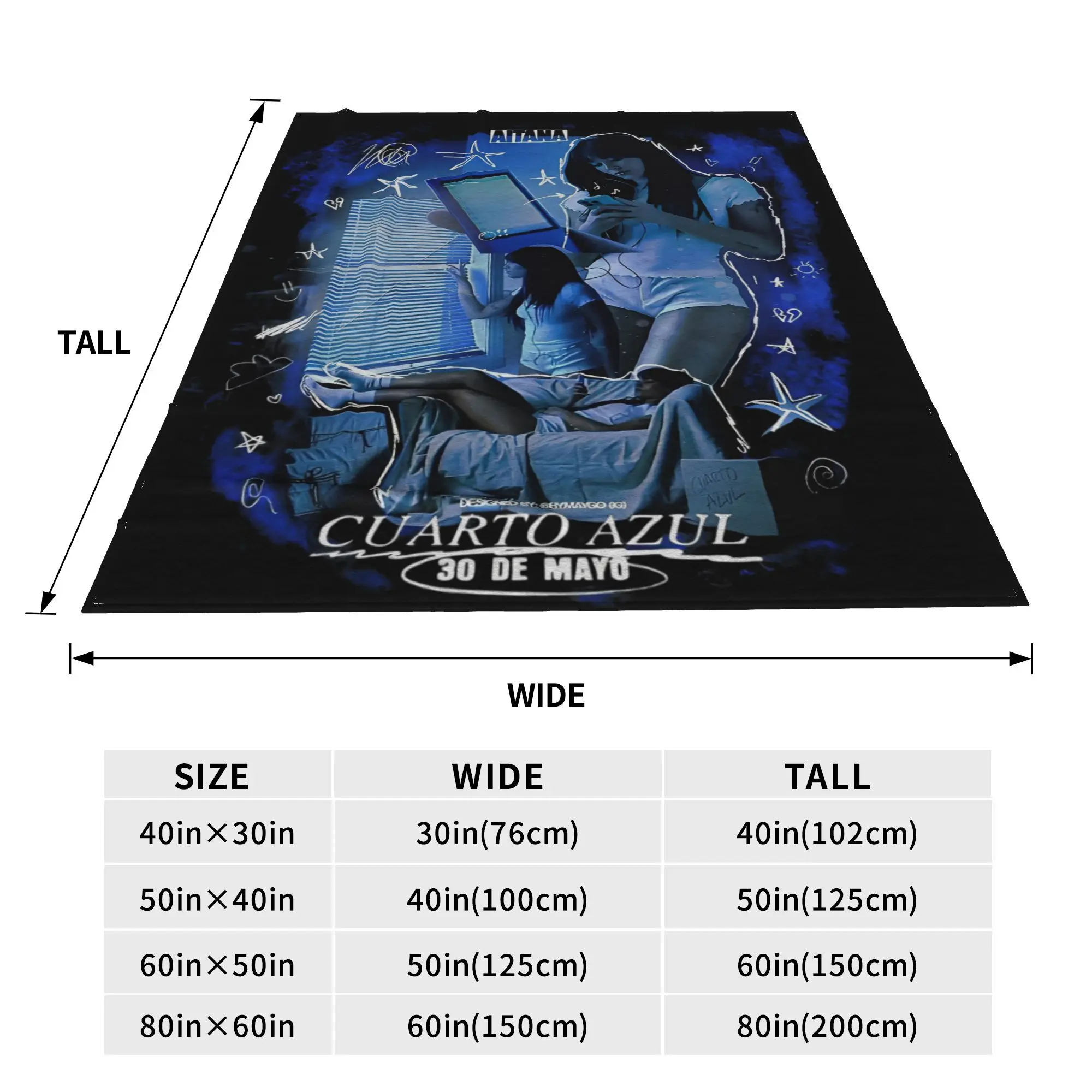 بطانيات Aitanaed من الفلانيل فائقة النعومة لسجادة سرير السرير #5