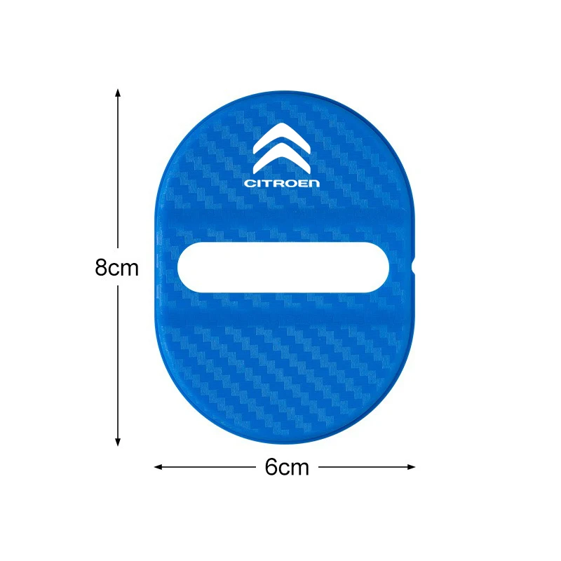 4 قطعة ألياف الكربون قفل باب السيارة غطاء ABS حماية مكافحة الصدأ ملصقات لسيتروين C3 C4 C5 C1 C2 C6 بيرلينجو جراند بيكاسو Jum