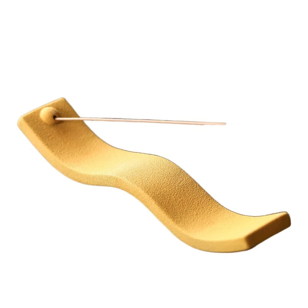 

Handicrafts Incense Stick Holder Rough Ceramic Lying Incense Stick Incense Burner Handmade Thread Design Incense Holder Bedroom