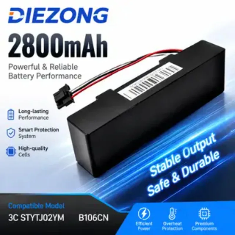 For Xiaomi Mijia 3C STYTJ02YM Rechargeable Battery 14.4V-14.8V Sweeping Mopping Robot B106CN 2800mAh in stock High-Quality