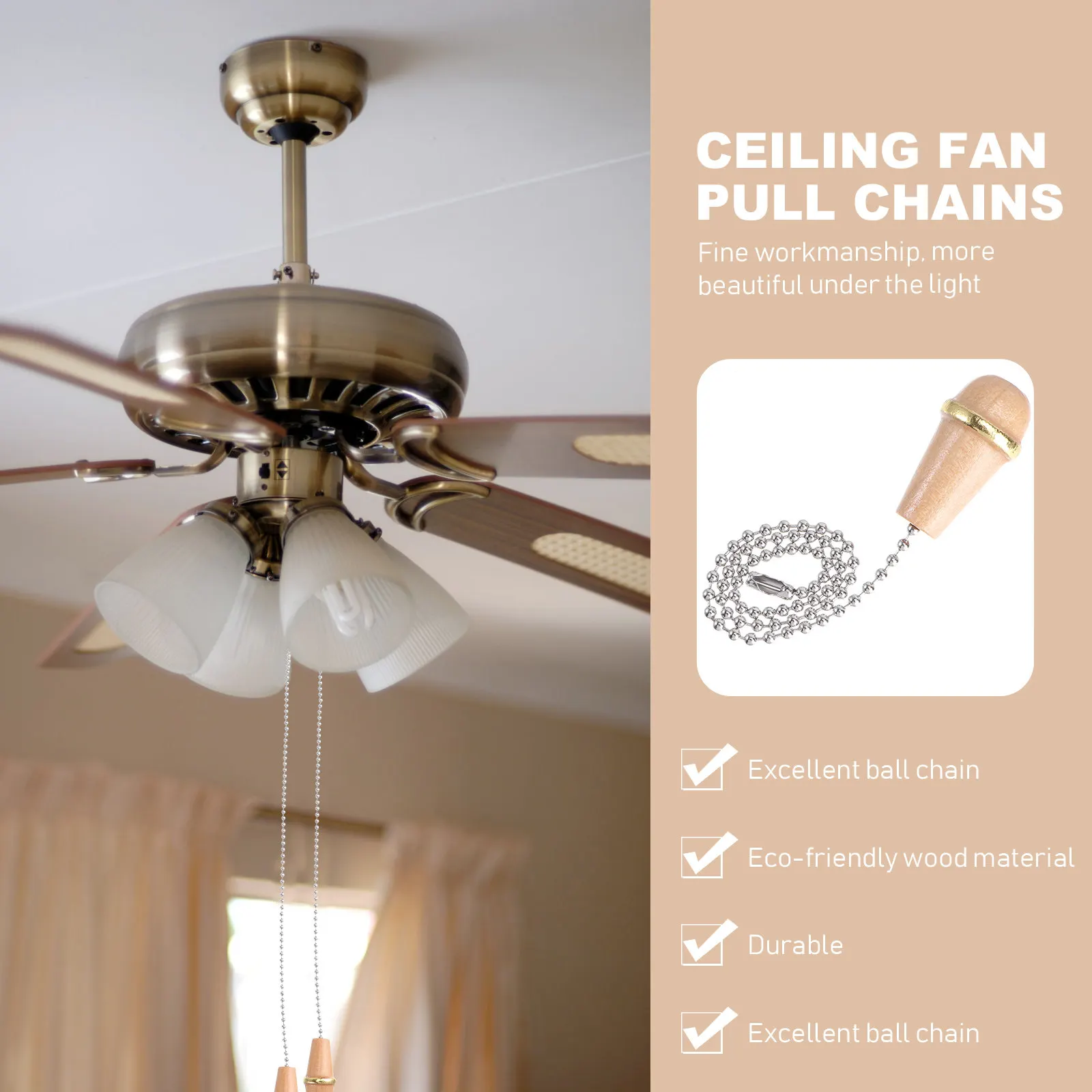 2 buah Rantai Tarik Kipas Plaf - Decor Lighting Ceiling Fans ulasan dan harga