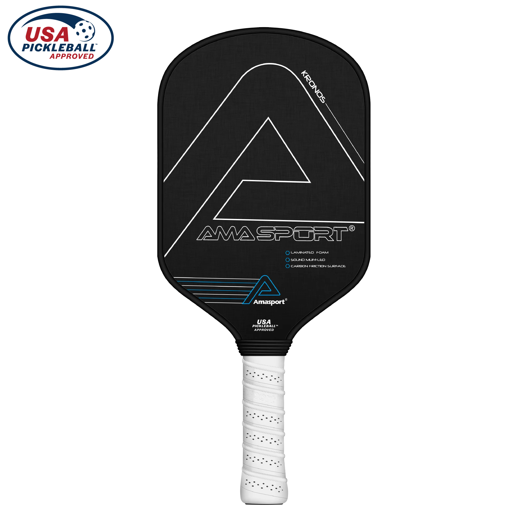 AMASPORT Hot Sale Pickleball Paddle USAPA Approved Carbon Fiber Textured Surface Elongated Handle Thermoformed Pickleball Racke