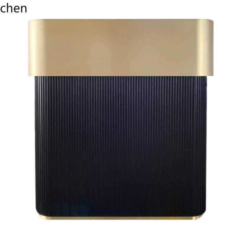 ZML high-end front desk reception desk sales office modern welcome bar stainless steel checkout page creative