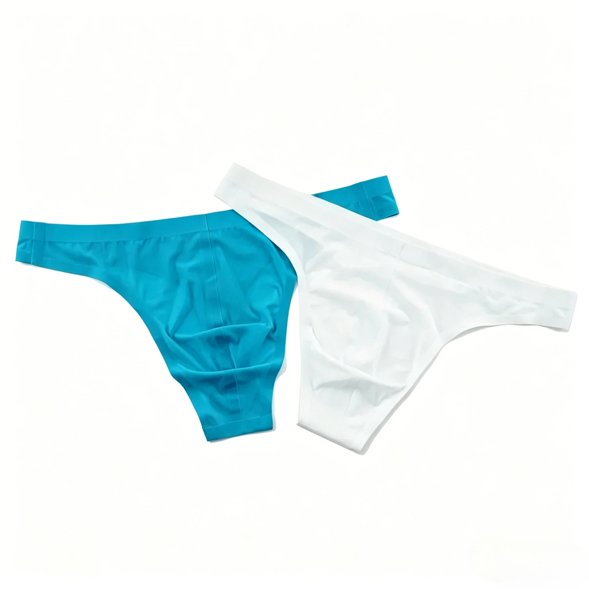 Men's Bulge Thong Seamless Ice Silk Ultra-thin Quick Dry Transparent T Back Mini Underwear Gays Erotic Low-rise U Pouch G-string