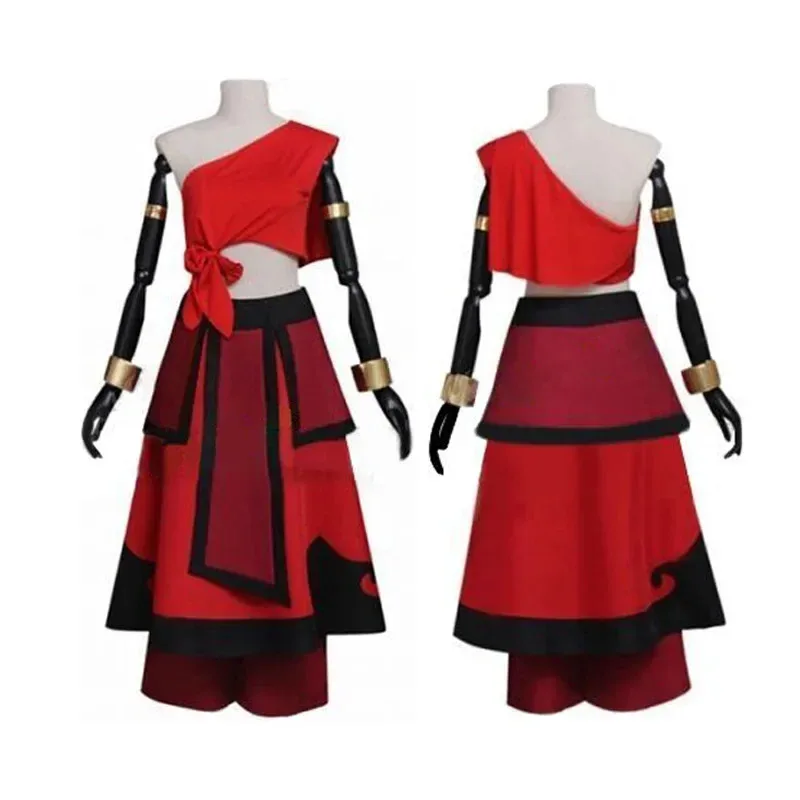 Anime Movie Aar: The Last Airbender Katara Dress Cosplay Costume Aar Aang Uniform Set Woman Man Clothes Halloween Costume