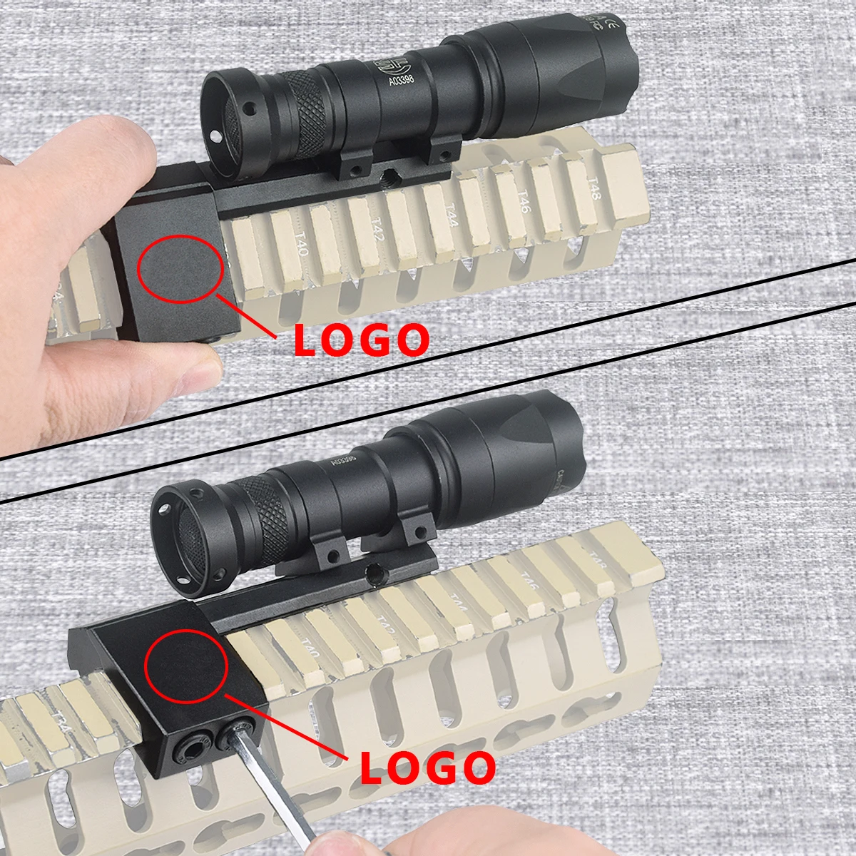 

Тактическое смещенное адаптивное крепление для фонаря SureFire M300 M600, боковое основание для фонарика, крепления для охоты, 20 мм, планка Пикатинни