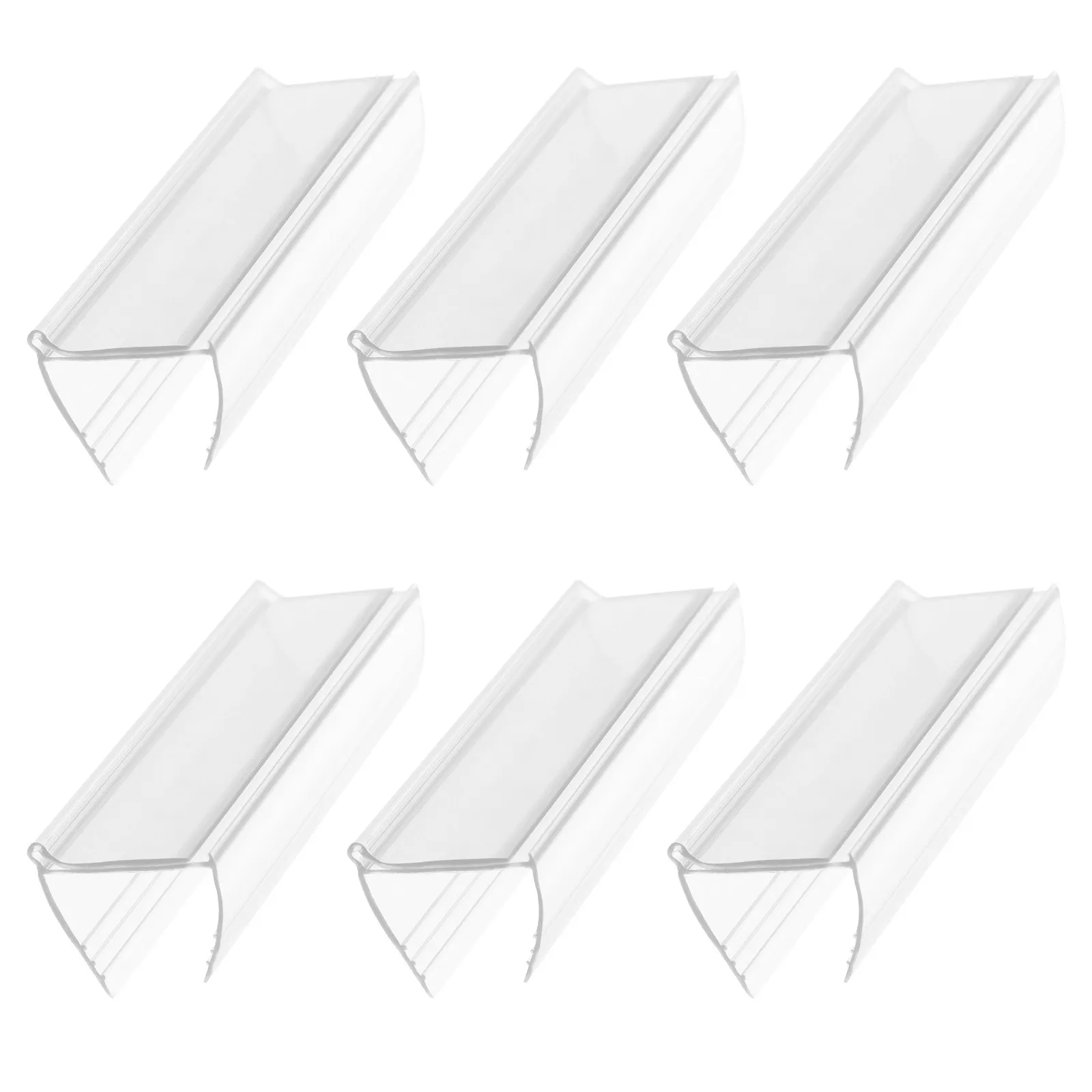 6Pcs Acrylic Price Tag Holder Shelf Label Display Stand Transparent Stable Sign Holder for Supermarket Retail Store Merchandise