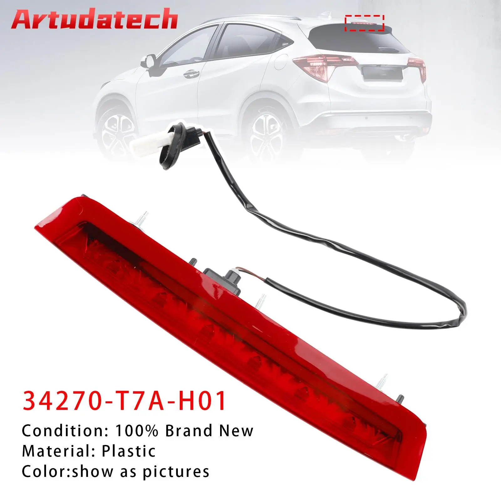 

Artudatech 3RD стоп-сигнал с высоким креплением стоп-сигнал для Honda HR-V HRV VEZEL Acura 14-22, красные автомобильные аксессуары