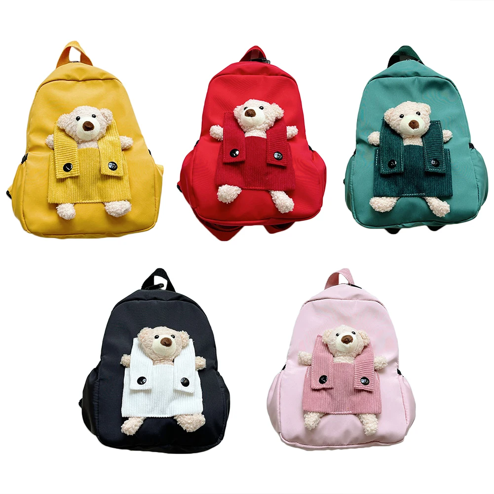 Children School Bags Cartoon Cute Bear Nylon Toddler Kids Backpack Kindergarten Boys Girls Mini Book Bag Holiday Gifts New