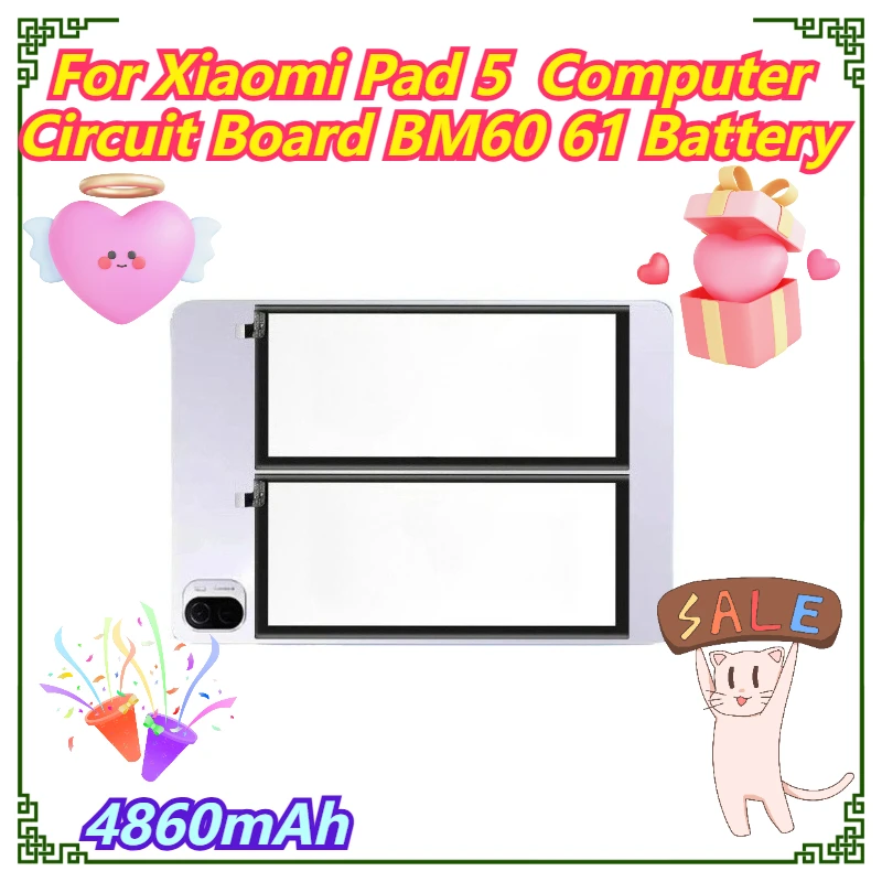 

4860mAh For Xiaomi Pad 5 Computer Circuit Board BM60 61 Battery
