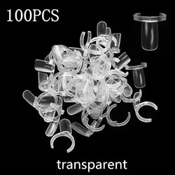 RHJB New 100Pieces/lot Nail Polish UV Gel Color Display Card Natural Nail Art Ring Style Chart Tips Full Nail Art & Tools