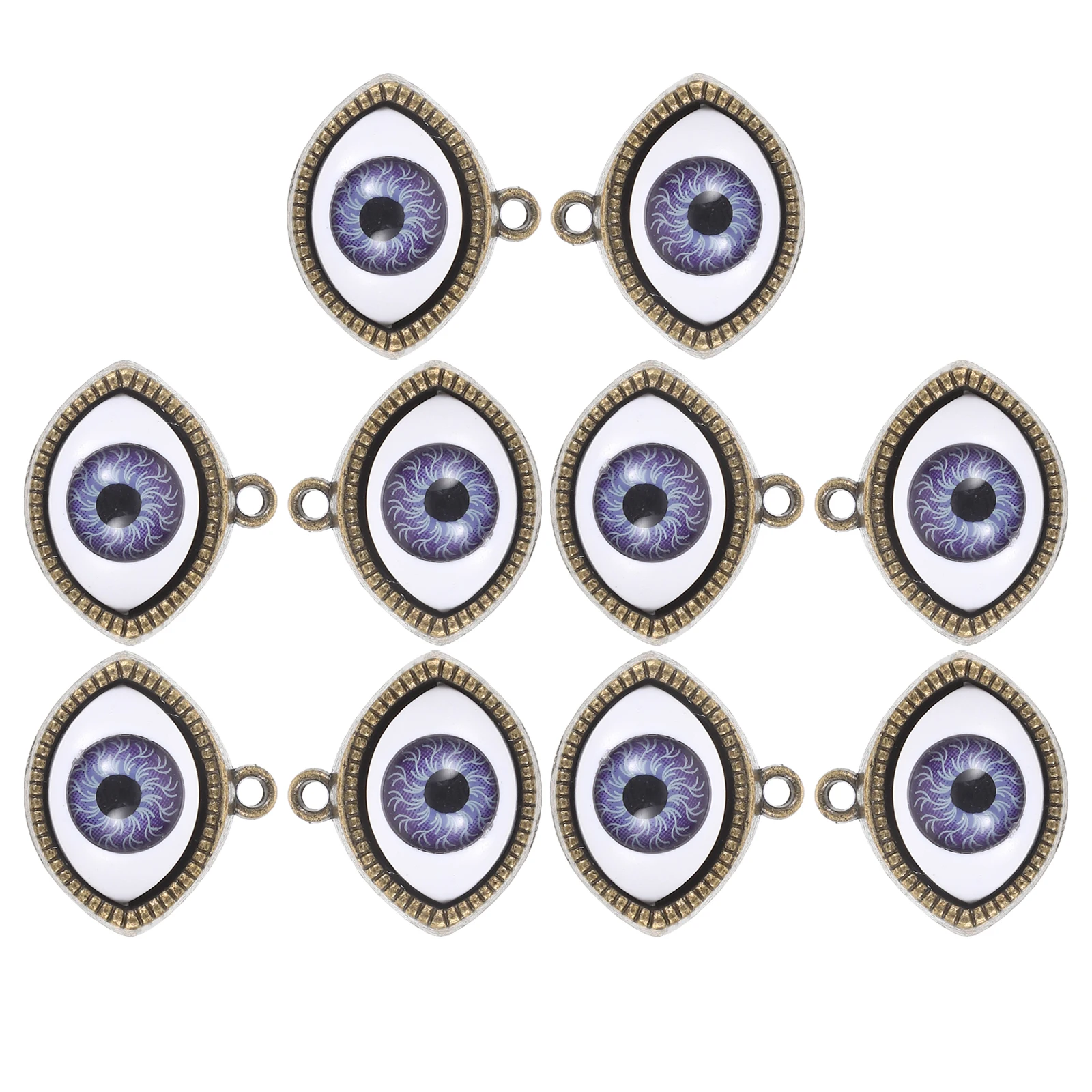 

10 Pcs Bottom Bracket Alloy Jewelry Pendant Amulet Lucky Charms Evil Eye Accessories