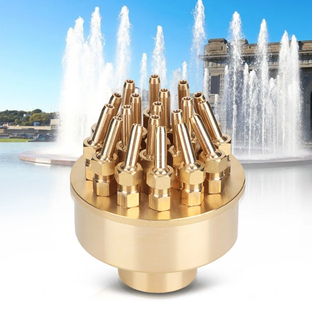 

1.5" DN40 3 Layers Brass Fountain Nozzle Sprinklers Spray Head Pond Pool G1‑1/2" 1.5in DN40 Spray Head Brass Fountain Nozzle