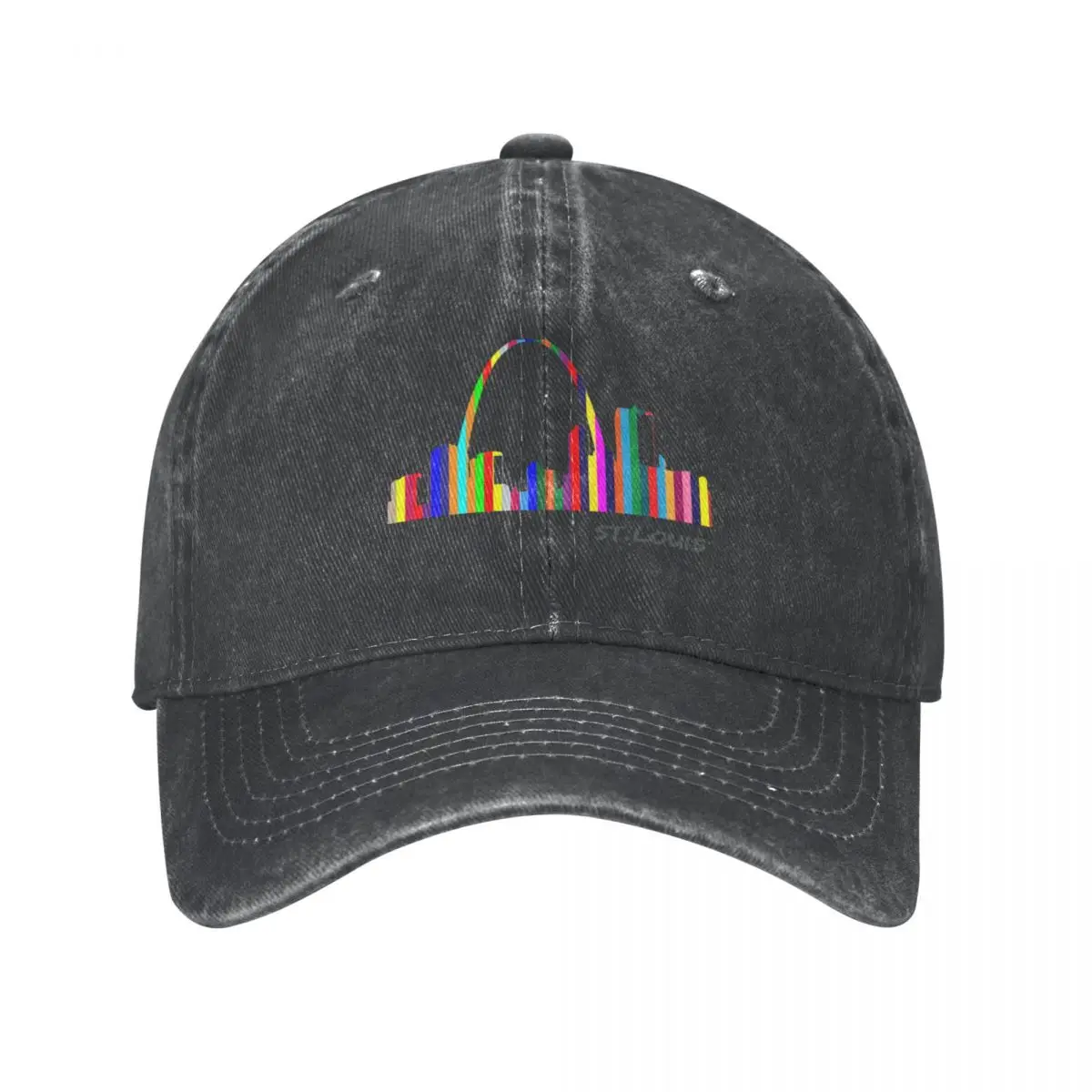 St.Louis Skyline in Rainbow Colors Cowboy Hat Hat Beach Sunhat Boy Women's