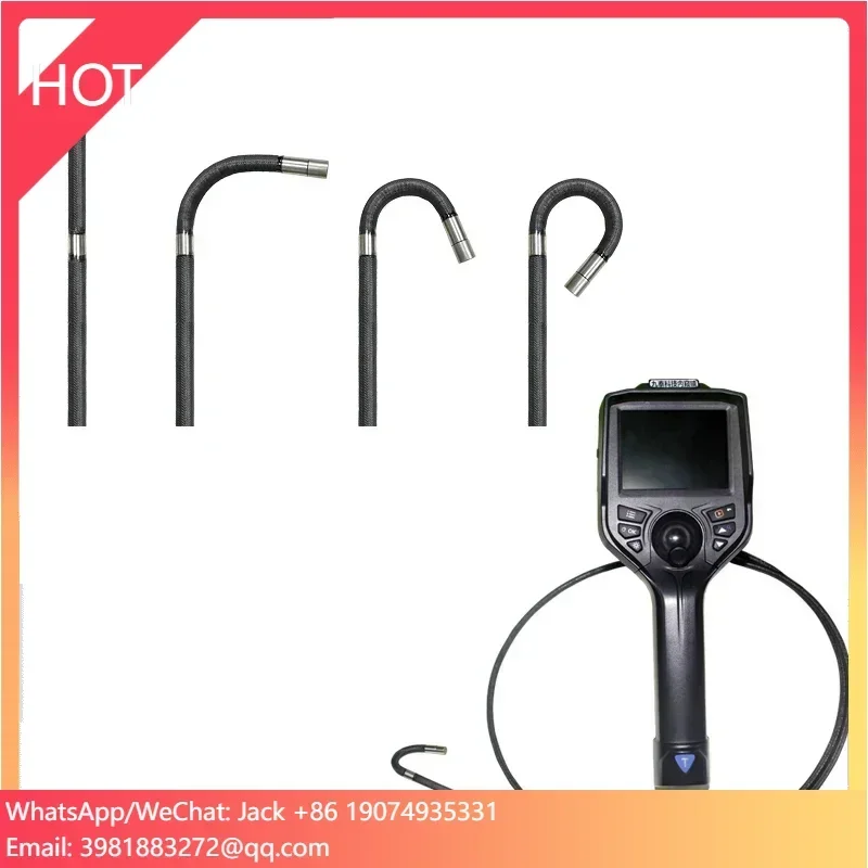 Portable IP67 Waterproof 2-8mm Lens Industrial Pipeline Inspection Flexible Snake Camera Videoscope Borescope