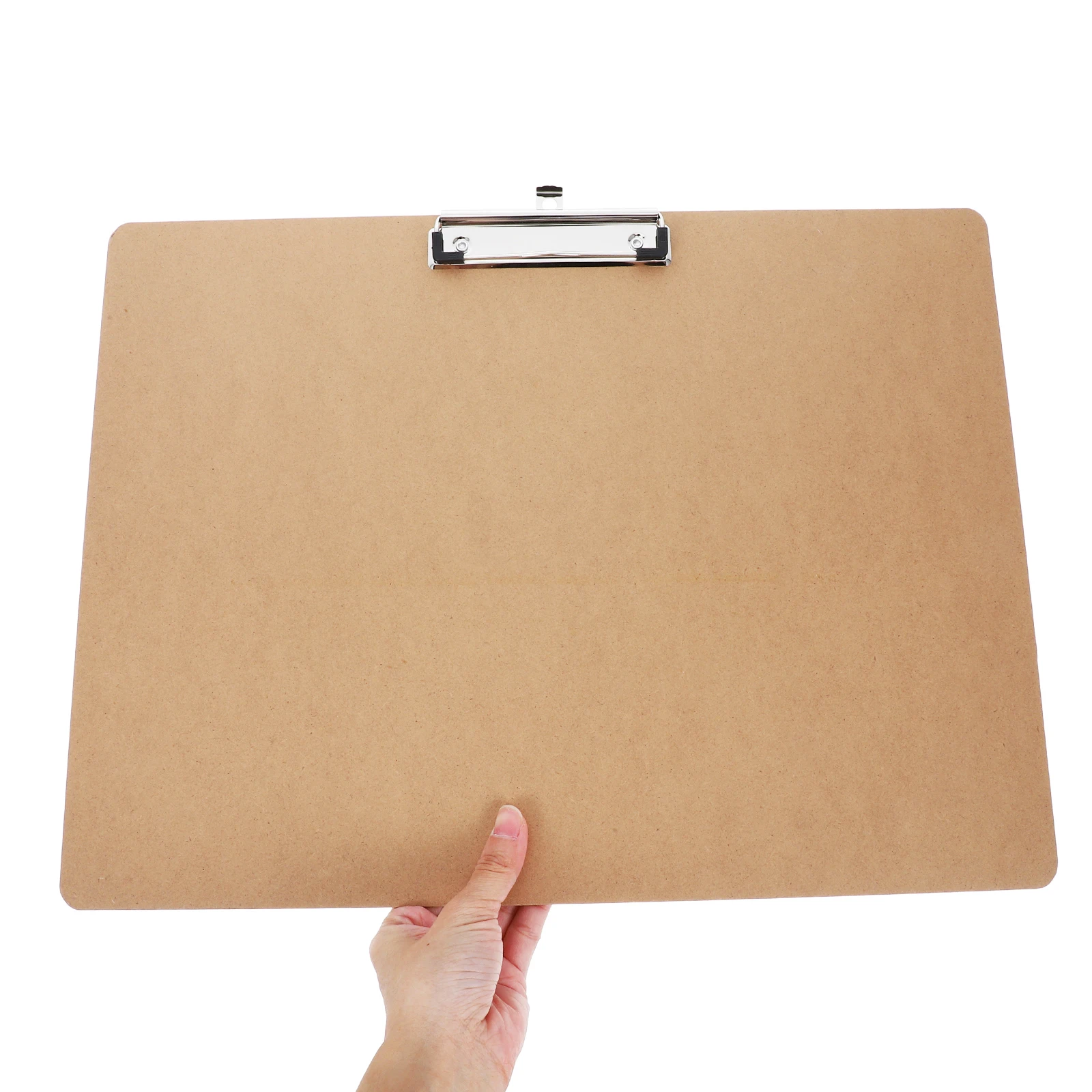 

A3 Writing Clipboard Thin Bamboo Binder Horizontal Folder for Office Metal Clip Suitable All Ages