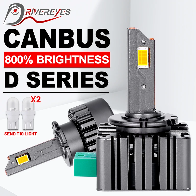 2PCS D3S D1S D2S LED CANBUS Xenon D4S D5S D8S Headlight CSP 6000K White HID LED Headlight Led Bulbs Plug and Play D Series Bulbs