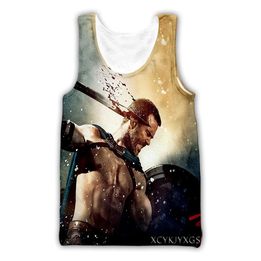 2025 حار بيع منتجات جديدة الصيف الرجال 300 الفيلم الملصقات ثلاثية الأبعاد الطباعة الرقمية العصرية عادية تانك تي شيرت كامل