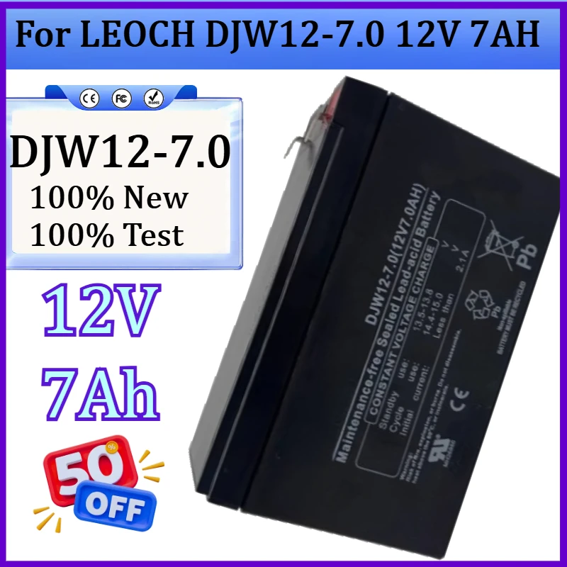 

New DJW12-7.0 12V 7Ah High Quality Battery FOR LEOCH DJW12-7.0 12V 7AH Lead-acid Battery
