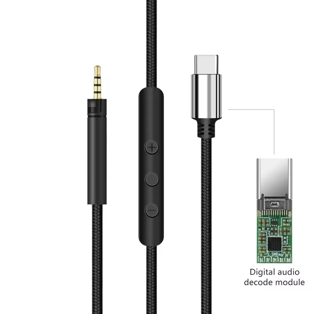 Sendheiser用のAタイプC編組ケーブル延長コード、耳かけヘッドフォンのオーバーイヤー、2.5mm、2.0mm、1.0mm、4、3、2、1、hd1