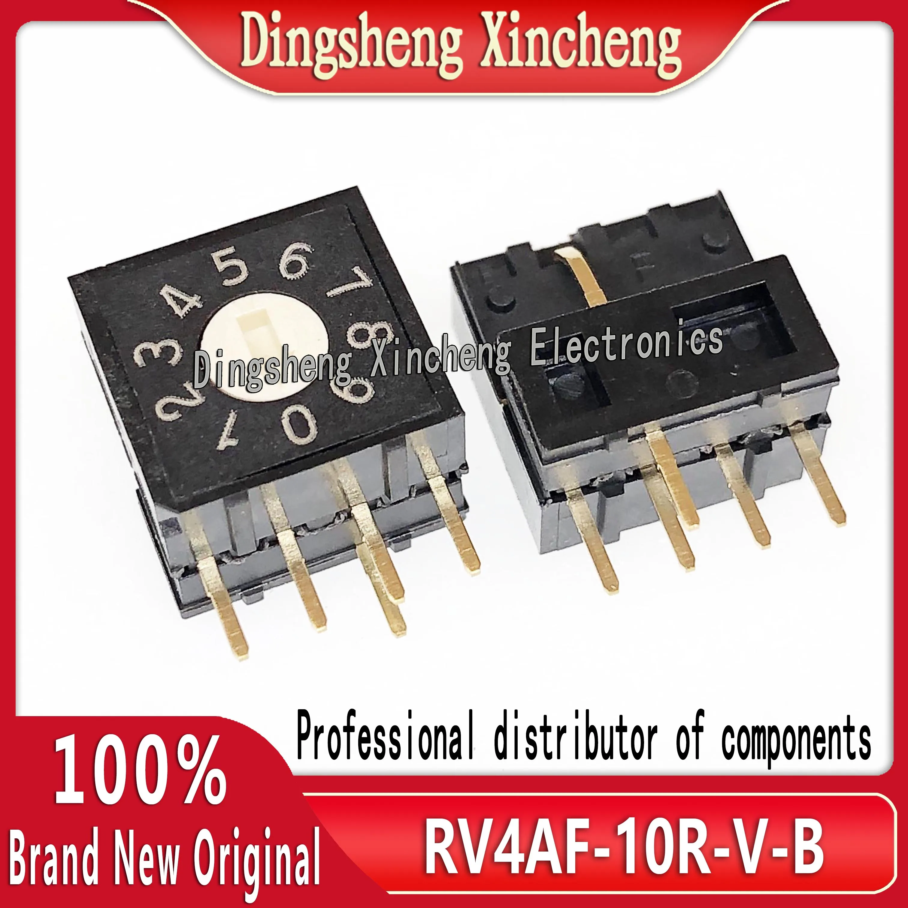 New original imported RV4AF-10R-V-B rotary coding band switch DIP with 10 gears for direct shooting