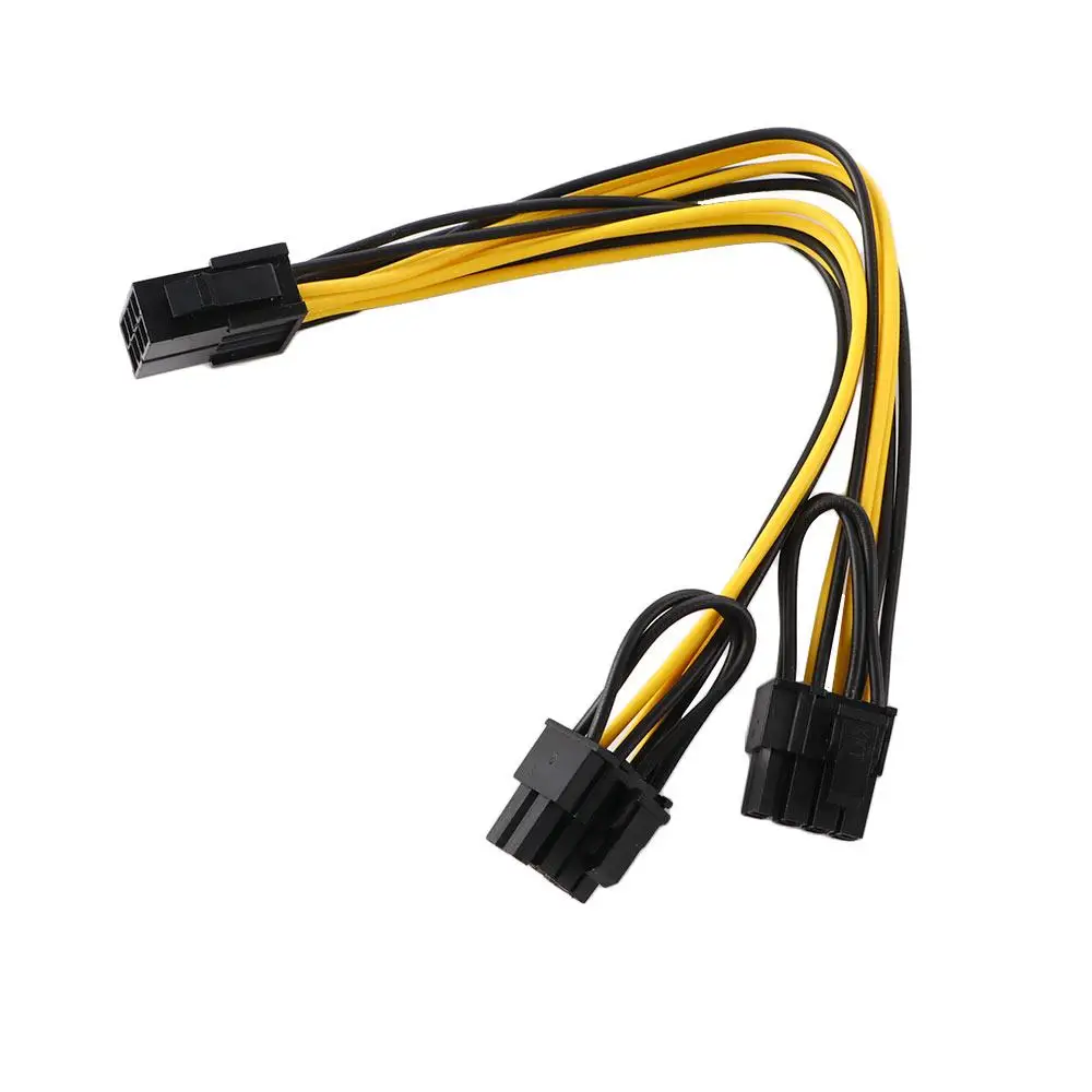 Câble d'extension, câble répartiteur d'alimentation, câble répartiteur PCI-E 8 broches vers double 8 broches pour carte graphique, câble de carte graphique 8 broches vers double 6+2 broches