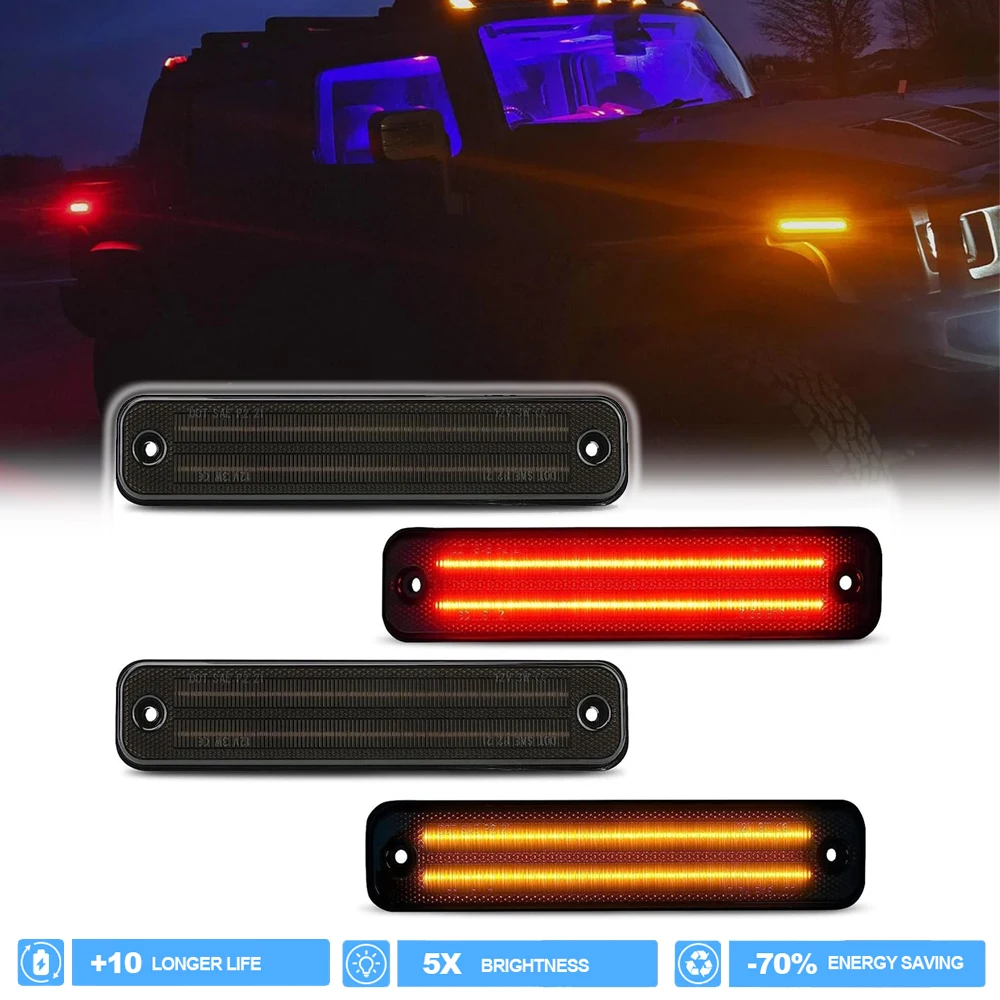 

Car Front Rear Fender LED Side Marker Light for Hummer H2 2003-2009 Auto Parts Accessories