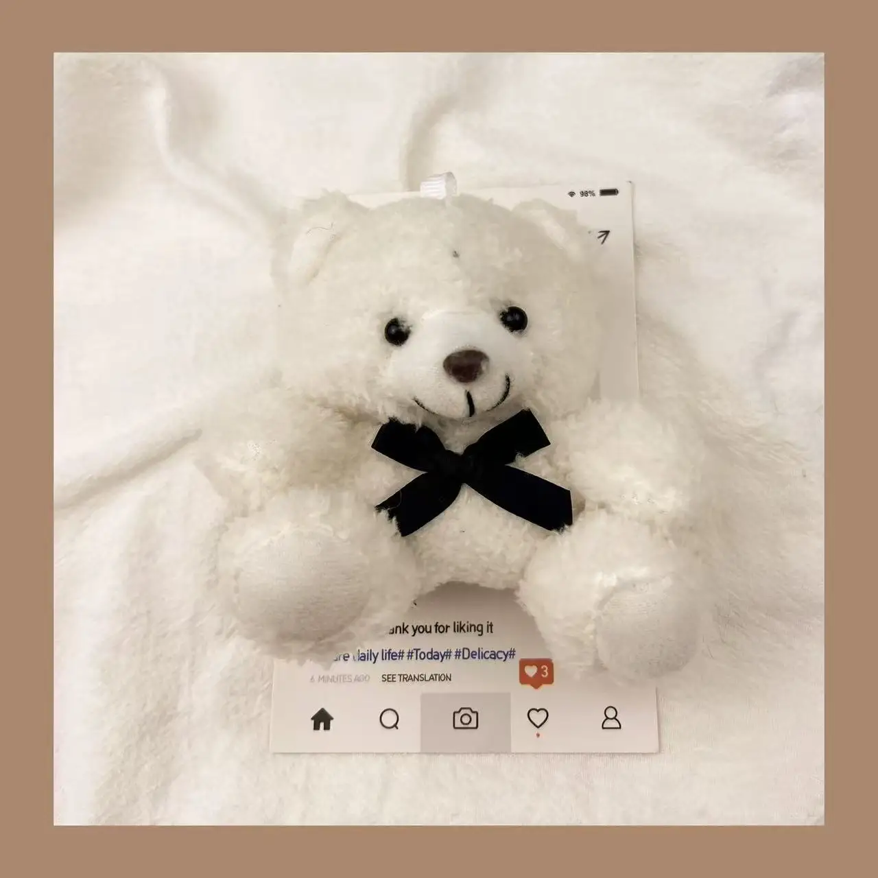 Cute 3D Bear Bow Cartoon Keychain Plush Doll Earphone Case For Apple Airpods 5 4 3 2 1 Pro Air Pods pro2 pro3 Soft Headset Cover