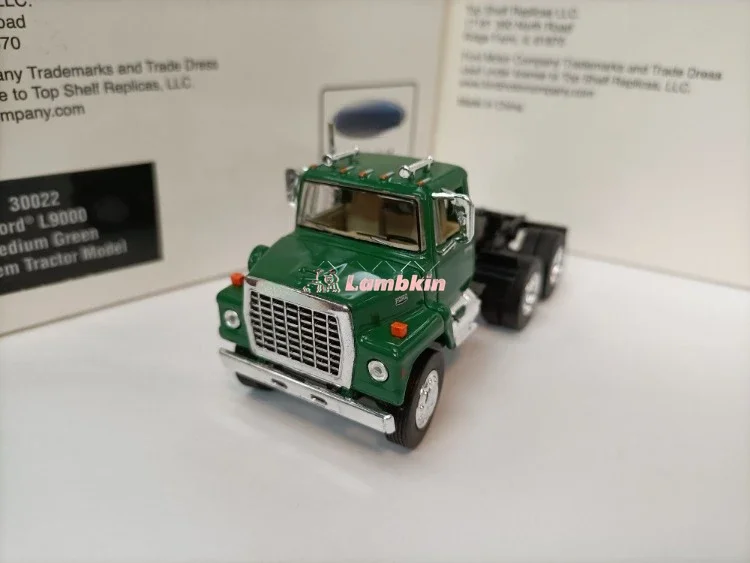 Top Shelf 1:64 For L9000 Alloy Heavy Duty Cargo Truck Model Tractor Green Collectible Ornament Miniature